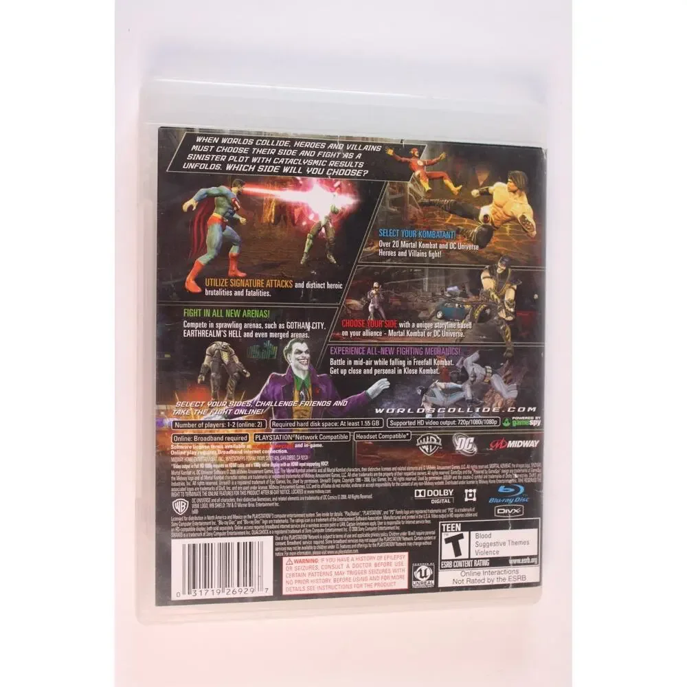 Mortal Kombat vs. DC Universe (Sony PlayStation 3, 2008, PS3) Authentic, Tested